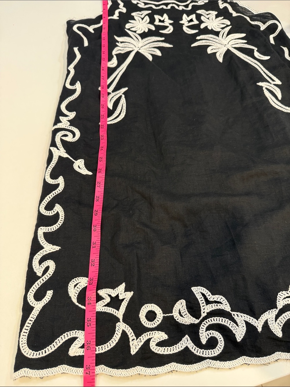TALBOTS EMBROIDERED LINEN COTTON SHIFT DRESS | Size 12 - Picture 11 of 14